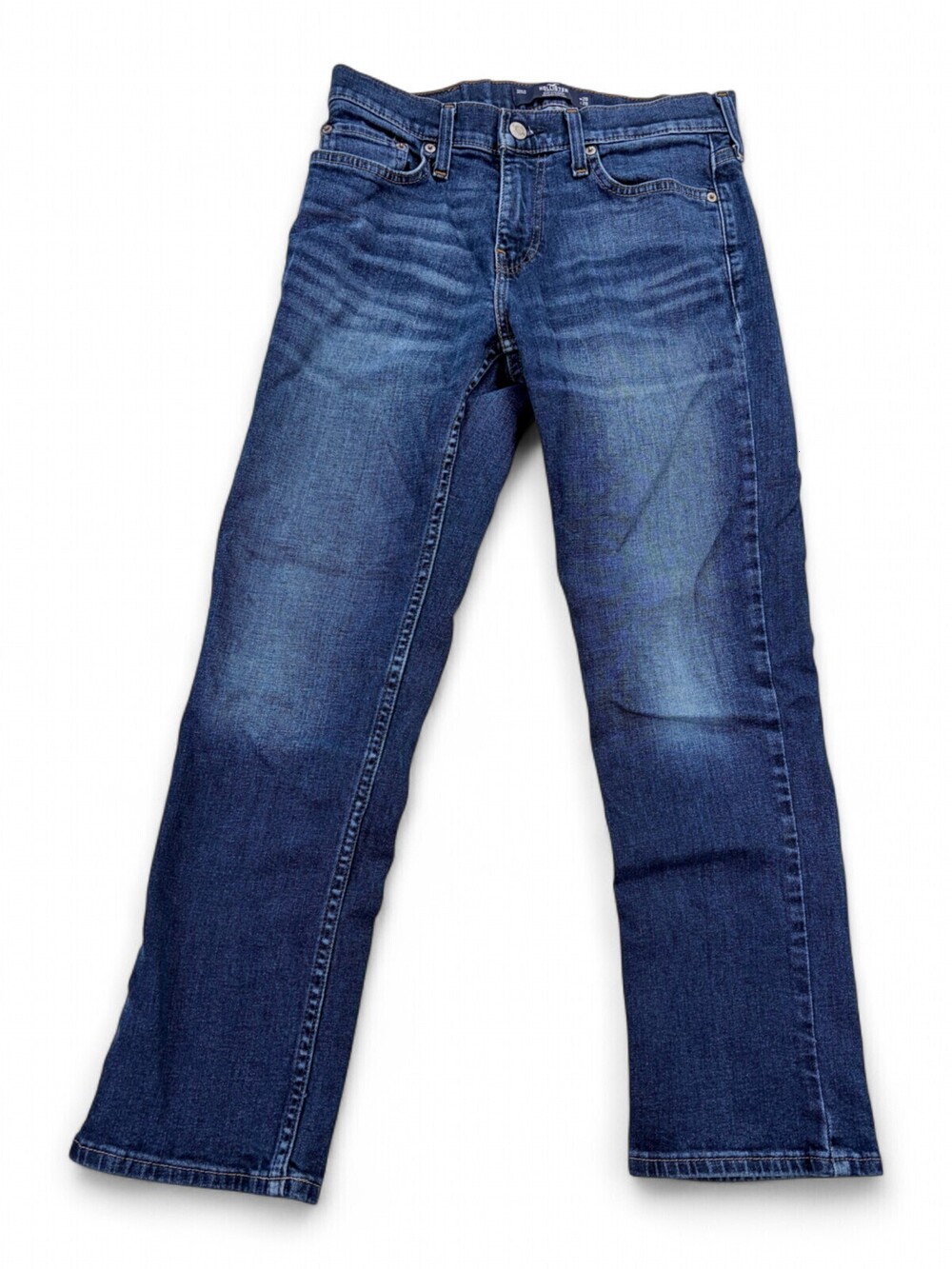 Hollister Men Slim Straight Jeans 28x28 Medium Wash Blue Epic Flex Denim